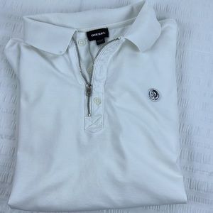 Diesel Mens Polo Size Large White
